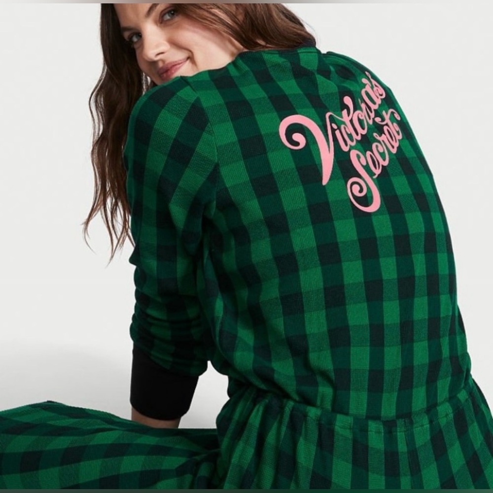 Victoria's Secret Thermal One Piece Onesie Pajama Plaid Size S - NWT